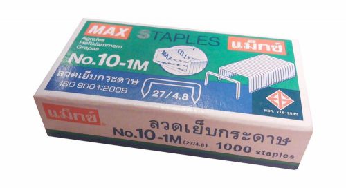 Max stapler no.10 - 1m 27/4.8 office supplies home 5mm leg length 1000 staples for sale