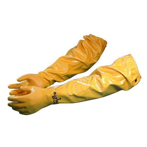 Atlas 772 m nitrile elbow length chemical resistant gloves, 26&#034;, yellow for sale