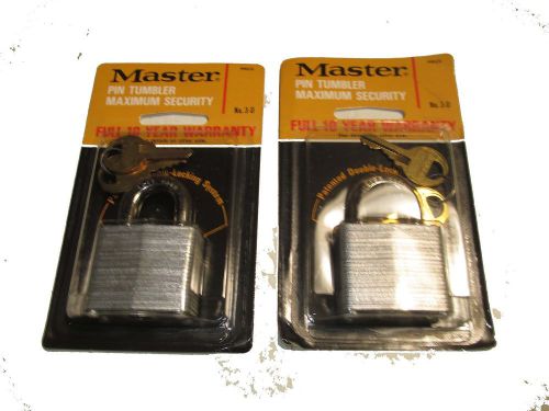 2 New Master # 3-D Pin Tumbler  Maximum Security Padlocks