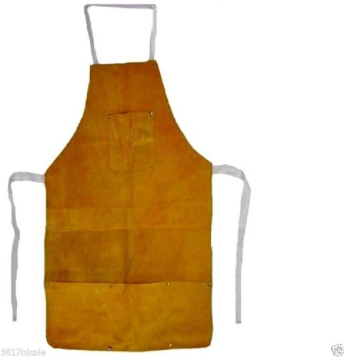 (new) split leather welding apron 4 pockets (usa seller)    sale!!!!!!!!!!!!!!!! for sale