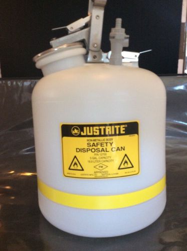 JUSTRITE BY12755 HPLC Waste Can, 5 Gal., PTFE and EDPM