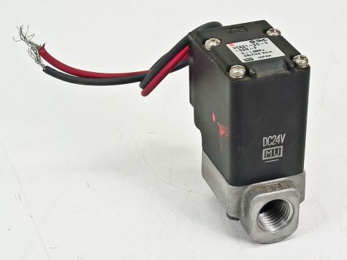 Smc vca21-5g-3-02n-f mv 2 port 24 volt direct operated solenoid valve for air for sale