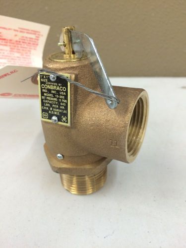 Conbraco 13-202-08 pop safety valve  1&#034;m x 1&#034;f 475lb/hr  15psi for sale