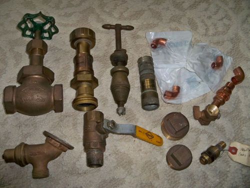 Lot of 15 various Vintage Brass Fittings Jenkins Brothers,Central,Lee Steampunk