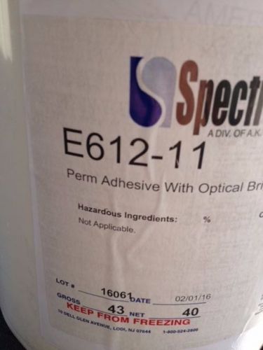 Spectrachem E612-11 Perm Adhesive with Optical Brightener - 5 Gallon