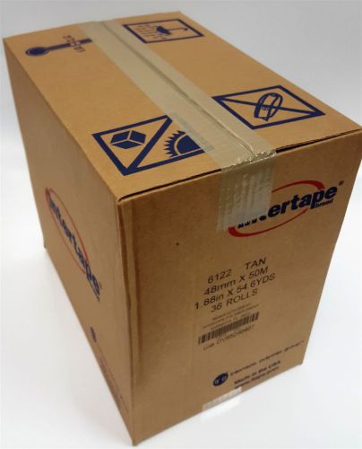 NEW 24 Rolls Intertape Tan Tape Shipping packing carton 7100 Tan 1.88&#034; x 54.6 yd