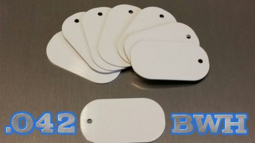 .042 *super thick* white aluminum dye sublimation dog tag blanks - lot of 100 pc for sale