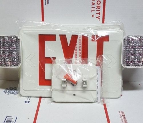 Exitronix VLED-EL90 Thermoplastic LED Combo Exit Sign and Em Lights FREE SHIP!
