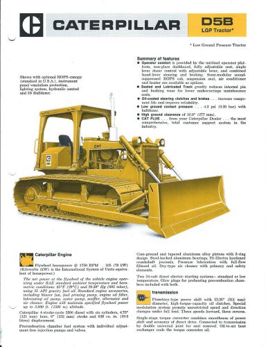Equipment Brochure - Caterpillar - D5B LGP - Track-Type Tractor - c1978 (E3082)