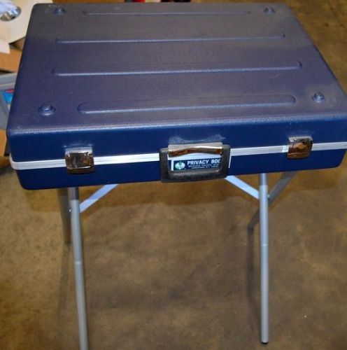 Blue Portable Voting Booth/Desk - Carry it like a briefcase.