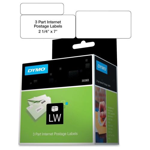 Dymo 30383 LW Internet Postage Labels, 3 Part, 7&#034;x2-1/4&#034;, 150 Labels/RL, White