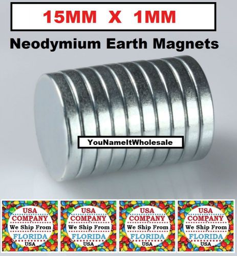 15mm x 1mm Neodymium Magnets (50) Neodymium Earth Magnets DIY Craft Projects