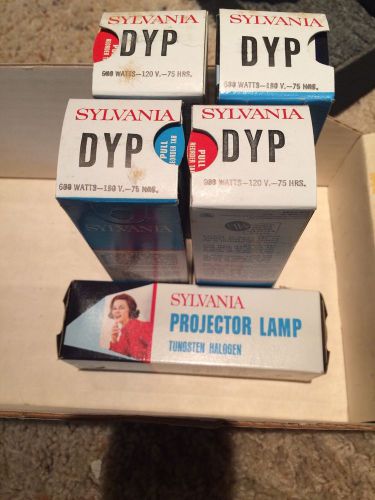 5 Sylvania Tungsten Halogen Projector Lamps DYP 600w 120v