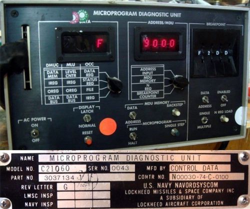Microprogram diagnostic unit lockheed-system steps thru programs in memory chips for sale