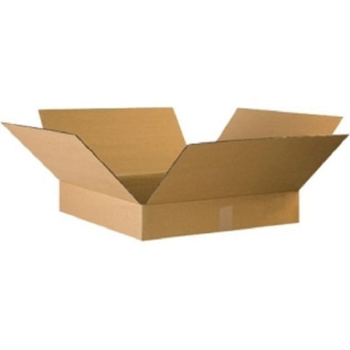 Corrugated cardboard flat shipping storage boxes 22&#034; x 22&#034; x 4&#034; (bundle of 10) for sale