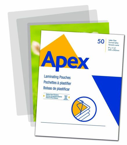 Apex Medium Laminating Pouches Letter Size for 5 Mil Setting 50 Pack (5243101)