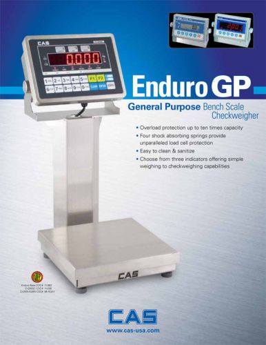 CAS Scale Enduro GP General Purpose Checkweigher 10 x 10, 5 lb, w/CI-200SC Indic