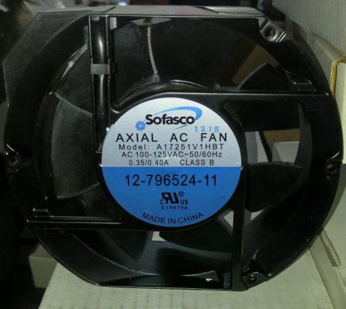 Sofasco Axial AC Fan Model A17251V1HBT 100-125 VAC 50/60 Hz Thermal Protected