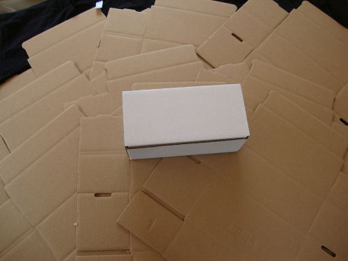 10 White Corrugated Shipping Box 8x4x3 Sunglasses Cardboard Carton Packing Maile
