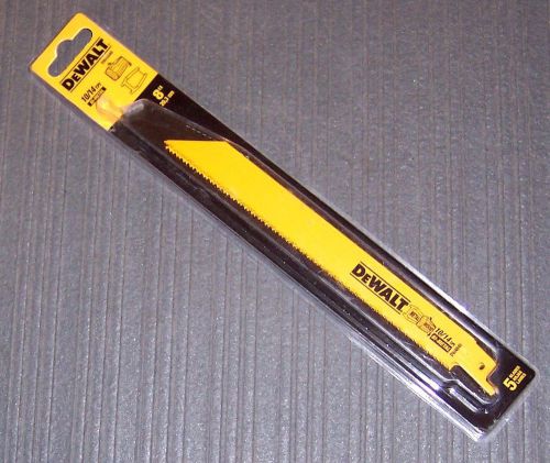 5-pk dewalt dw4846 8&#034; 10/14 tpi straight back bi-metal reciprocating saw blades for sale