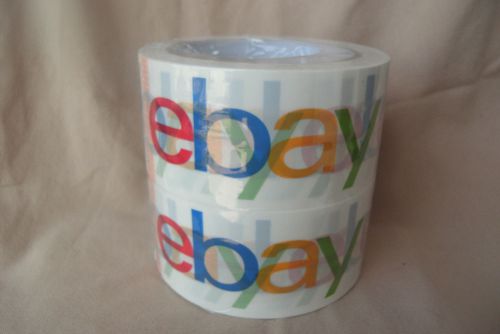 2 (Two) eBay Branded Logo Packaging Tape - 1 x 75 Yard Rolls- Packing Shipping