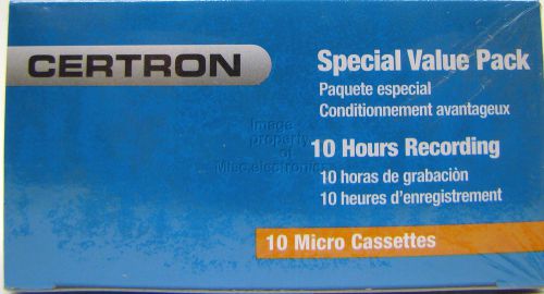 New Sealed Certron Value Pack 10 Micro Cassettes 10 Hours Recording