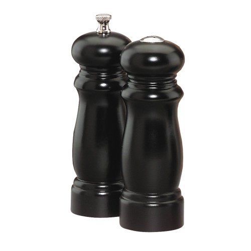 Chef specialties salem ebony pepper mill and salt shaker set, 6-inch for sale