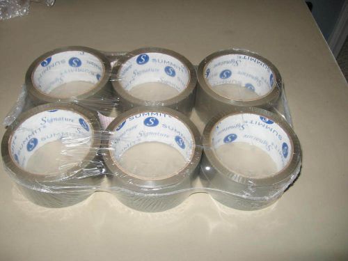 6 PACK OF BROWN SHIPPING PACKAGING TAPE