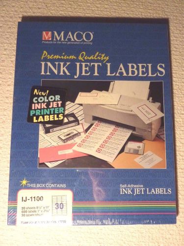 Avery 8250 Compatible Ink Jet Labels New Sealed Package