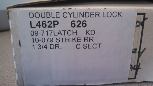 LOCKSMITH SCHLAGE L462P 626 C KEYWAY DOUBLE CYLINDER DEADLOCK NEW OLD STOCK