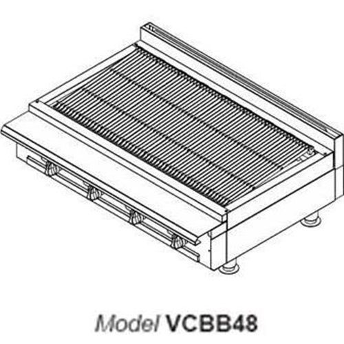 Vulcan vcbb48 v series heavy duty range gas 48&#034; modular charbroiler for sale