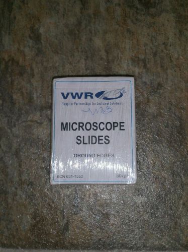 50 VWR Ground Edges Microscope Slides - ECN 631-1552