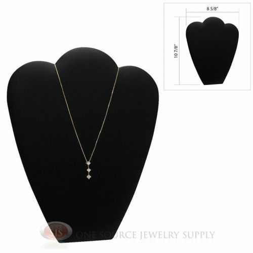 10 7/8&#034; Black Leather Padded Pendant Jewelry Necklace Display Easel Presentation