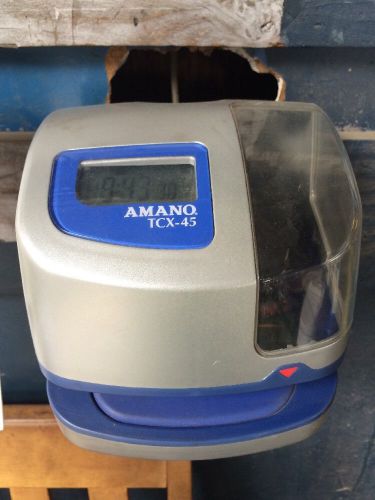 Amano TCX 45 Time Clock With Time And Date Stamp