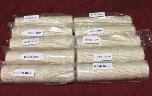 Lot of 10 New 10 x 2.5 Inch Micron String Wound Polyproplene Filters Ships Free
