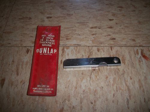 Vintage Dunlap 4058 3&#034; Thickness Gauge 15 blade w original case