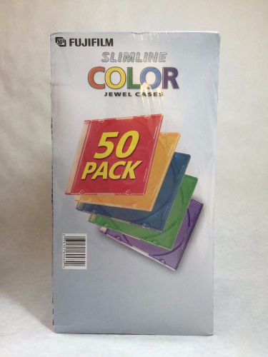 Fujifilm Slimline Color Jewel Cases 50 Pack Sealed