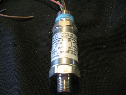 Wika Pressure Transmitter E-10-K-PBP-NB-LG3X67-ZZ *FREE SHIPPING*