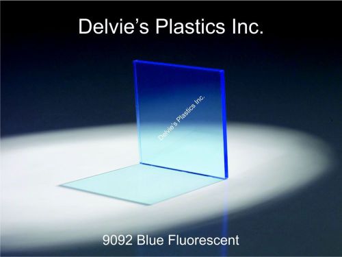 1/8&#034; 9092 fluorescent blue cell cast acrylic sheet  12&#034; x 12&#034; for sale