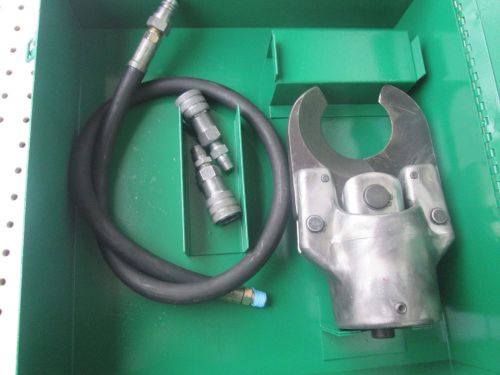 Cable cutter hydraulic greenlee 750 &amp; storage box with hose two extra couplers for sale