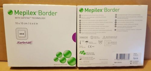 Qty/10pc New Molnlycke Mepilex Border Soft Silicone Foam Dressing 4&#034; x 4&#034; 295300