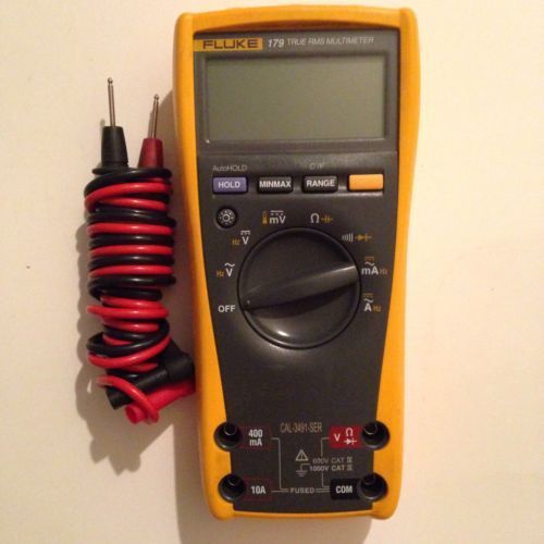 Fluke Multimeter 179 True RMS Multimeter With Leads and Leather Case