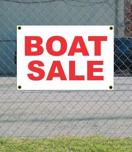 2x3 BOAT SALE Red &amp; White Banner Sign NEW Discount Size &amp; Price FREE SHIP