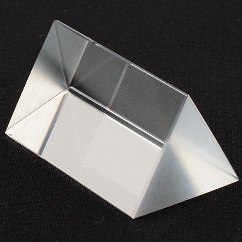 2.5&#034; Amlong Crystal? Optical Glass Triangular Prism for Teaching Light Spectrum
