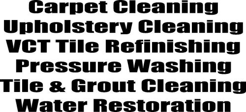 Custom made carpet cleaning decals for truck mount vans carpet cleaner services for sale