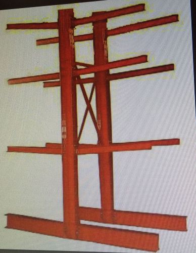 Used cantilever structural i beam  16&#039; tall lumber rack steel rack tree rack for sale