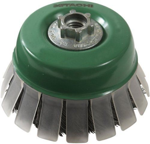 Hitachi 729230 4-Inch Crimped Carbon Steel Wire Cup Brush with Guard