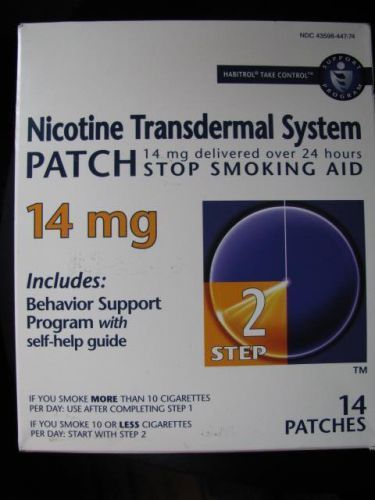 Nicotine Transdermal System Patch 14 mg STEP2 Stop Smoking 14 Patches 05#173013