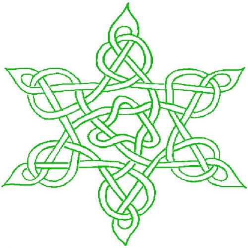 30 Custom Green Celtic Star of David Personalized Address Labels