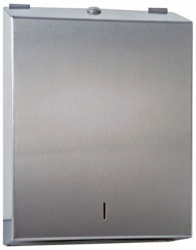 Made in usa - paper towel dispenser: manual type stainless steel c-/multi-fold for sale